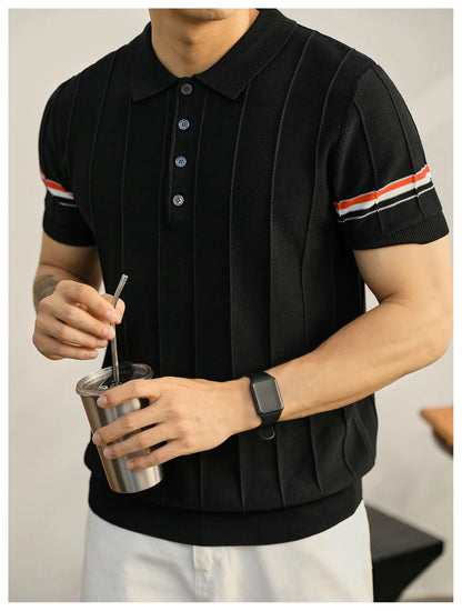 2025SS Knitted POLO shirt THOM TREND