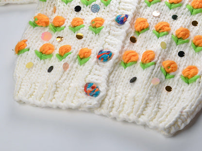 2025SS 3D flower sweater jacket THOM TREND