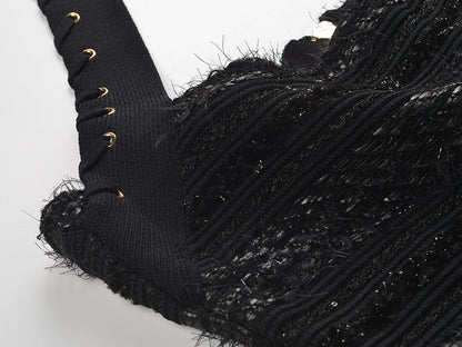 2025SS Tweed halterneck dress THOM TREND