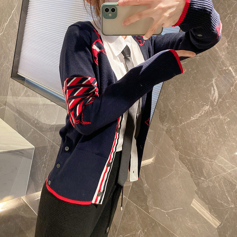 2025SS  Puppy jacquard cardigan THOM TREND