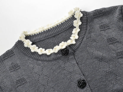 2025SS Cardigan + vest + skirt three-piece set THOM TREND