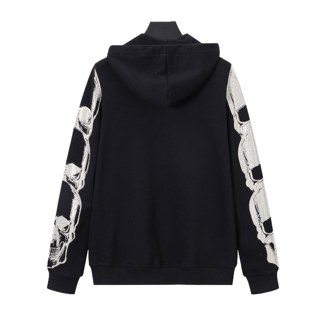 New-2025SS Sports Black Hoodie