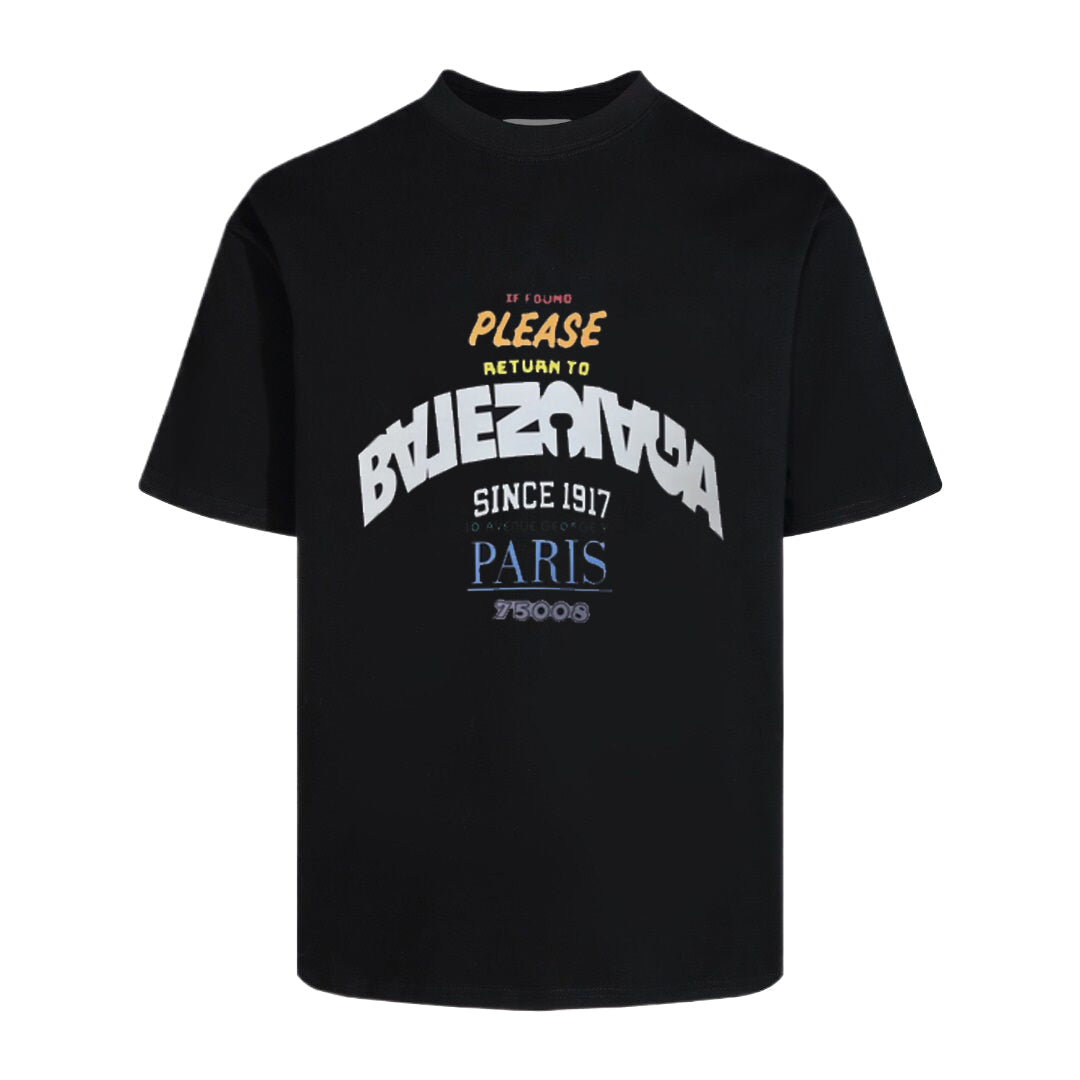 Ribbon lettering print T-shirt（副本） THOM TREND