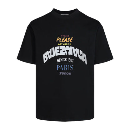 Ribbon lettering print T-shirt（副本） THOM TREND