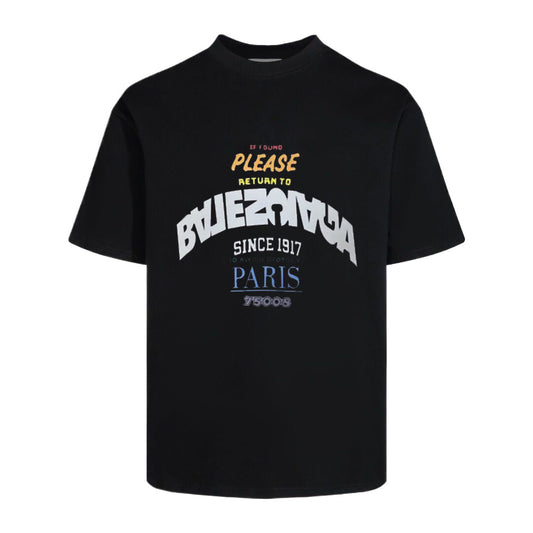 Ribbon lettering print T-shirt（副本） THOM TREND