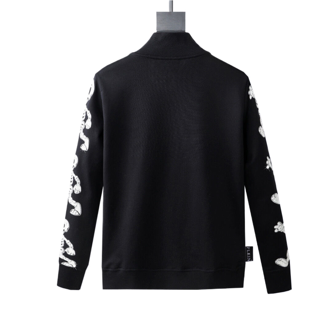 New-2025SS Sports Black Hoodie