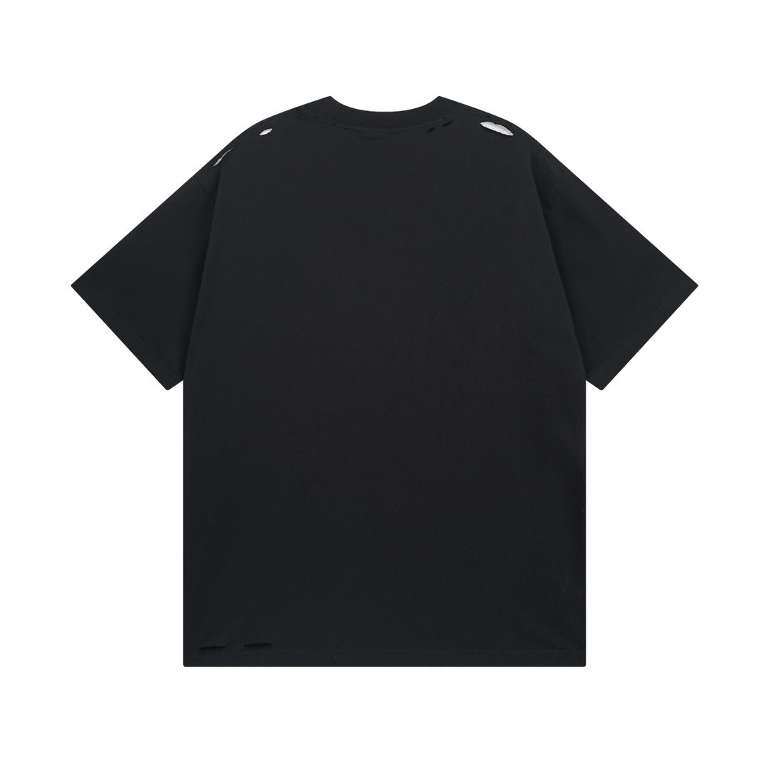 Letter embroidered T-shirt THOM TREND