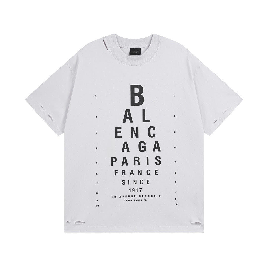 Letter embroidered T-shirt THOM TREND