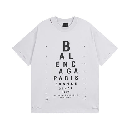 Letter embroidered T-shirt THOM TREND