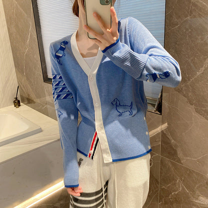 2025SS  Puppy jacquard cardigan THOM TREND