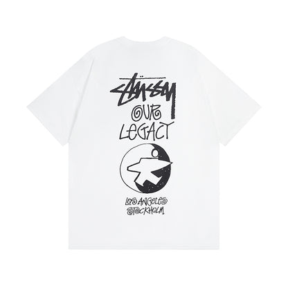 Surfing lettering short-sleeved T-shirt
