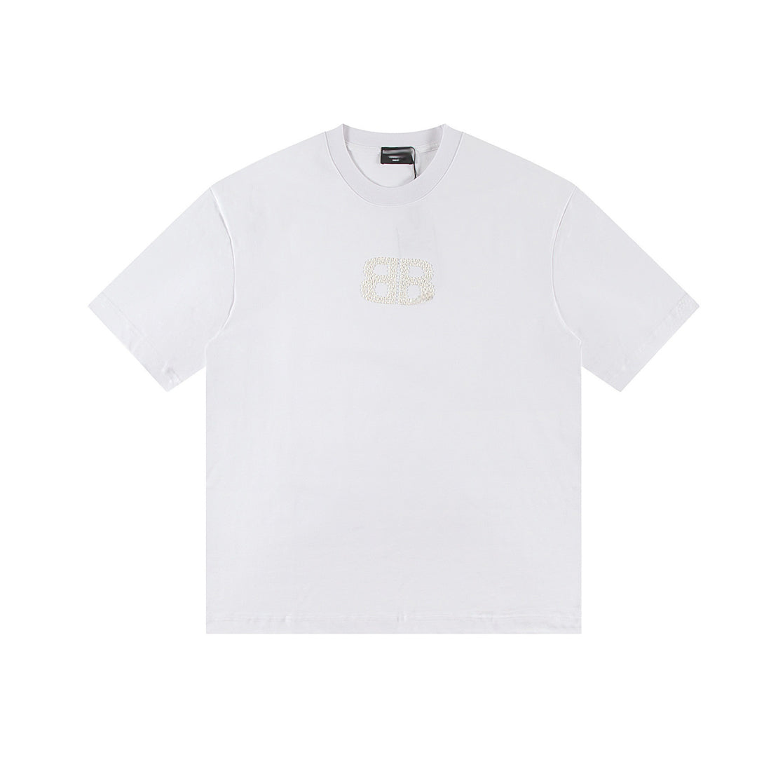 Letter embroidered T-shirt THOM TREND