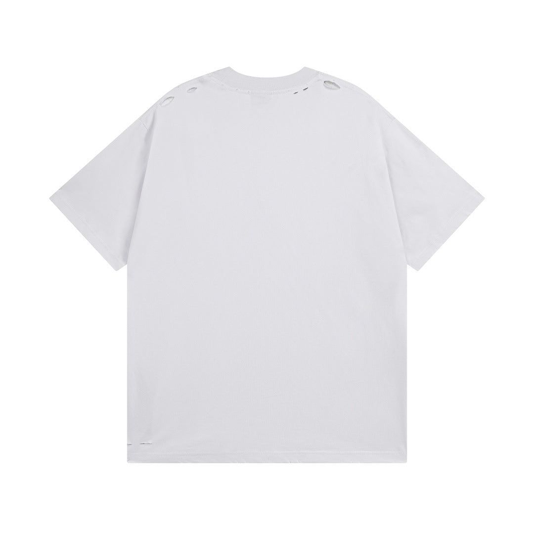Letter embroidered T-shirt THOM TREND