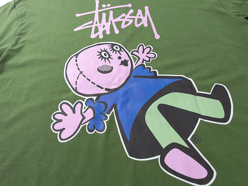 Doll print short-sleeved T-shirt