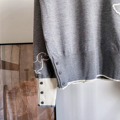 2025SS  Dog pattern pullover sweater THOM TREND