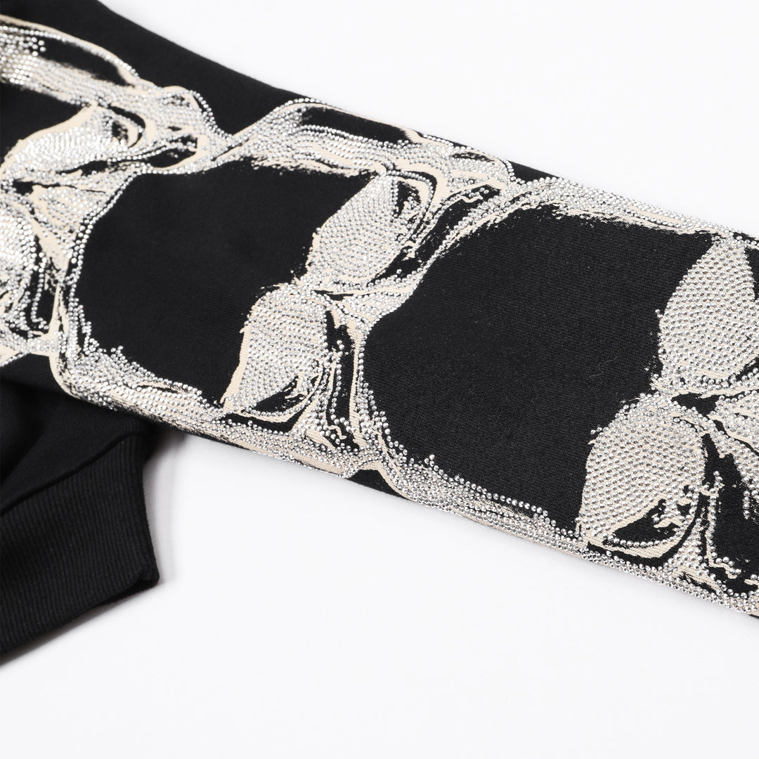 New-2025SS Sports Black Hoodie