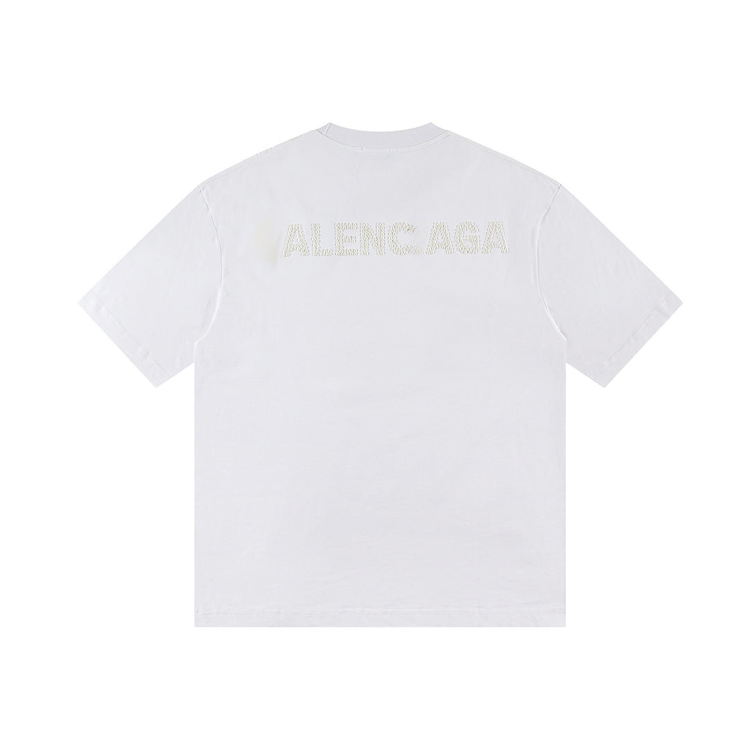 Letter embroidered T-shirt THOM TREND