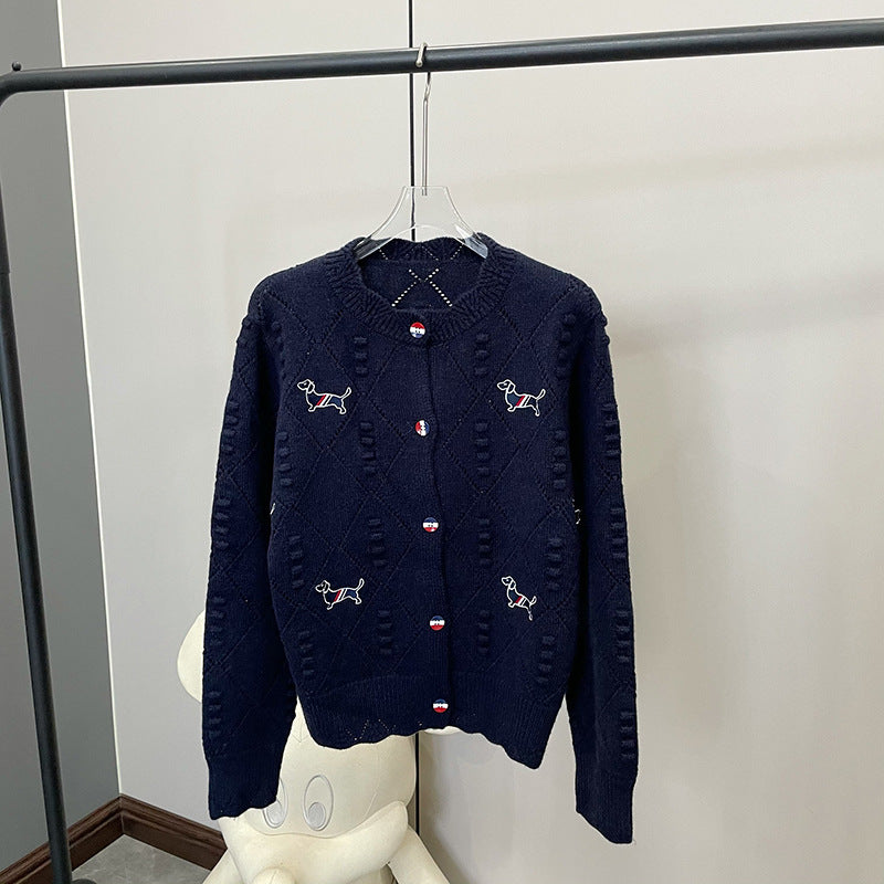 2025SS Puppy Wavy Diamond Cardigan THOM TREND