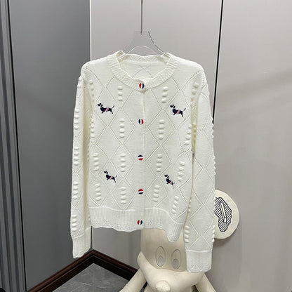 2025SS Puppy Wavy Diamond Cardigan THOM TREND
