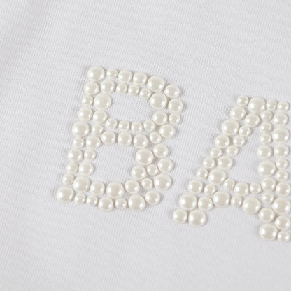 Letter embroidered T-shirt THOM TREND