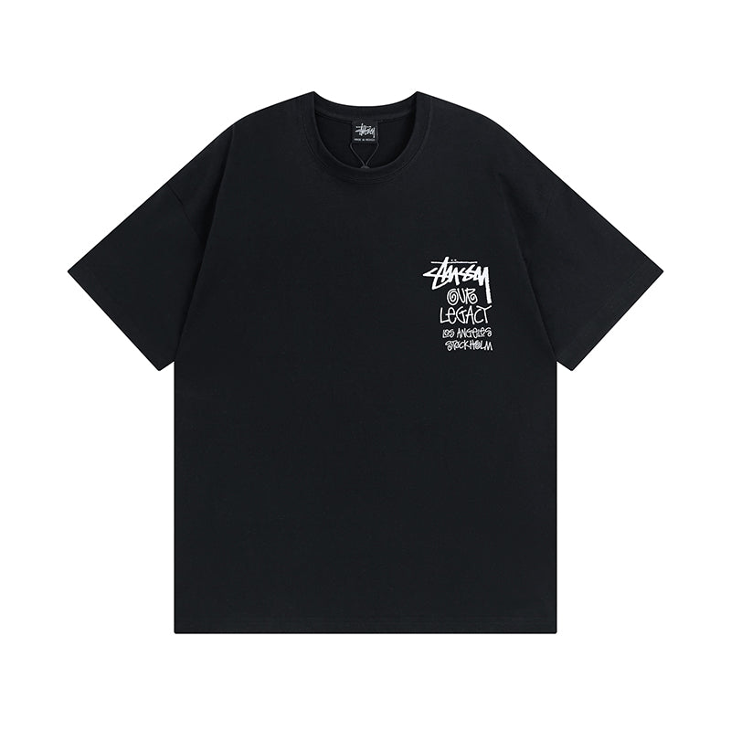 Surfing lettering short-sleeved T-shirt