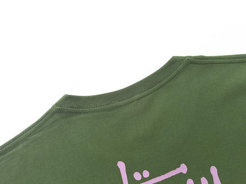 Doll print short-sleeved T-shirt