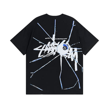 Broken Black 8 Short Sleeve T-Shirt