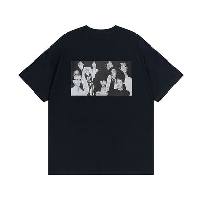 Unisex character print short-sleeved T-shirt