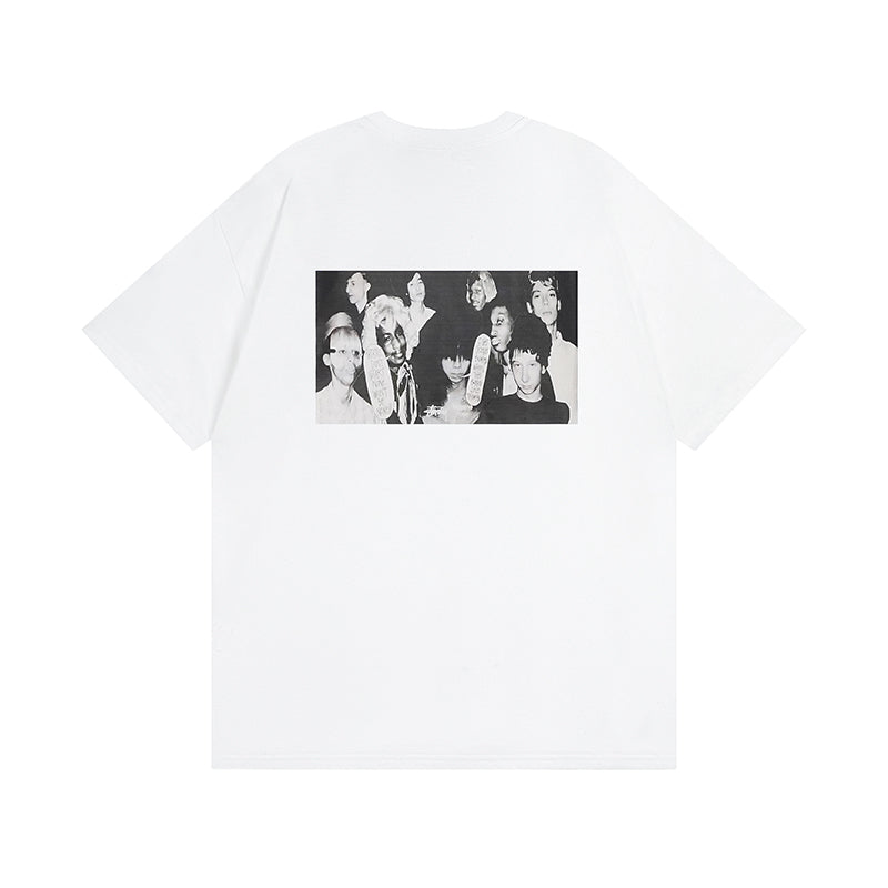 Unisex character print short-sleeved T-shirt