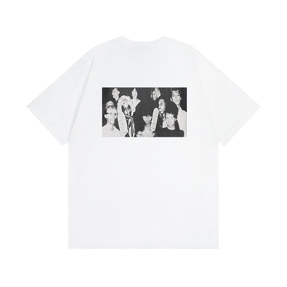 Unisex character print short-sleeved T-shirt