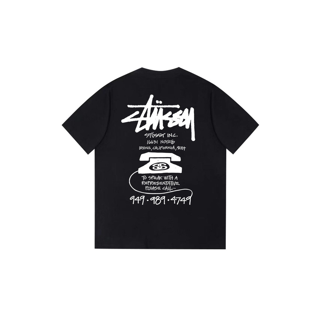 Telephone letter print T-shirt