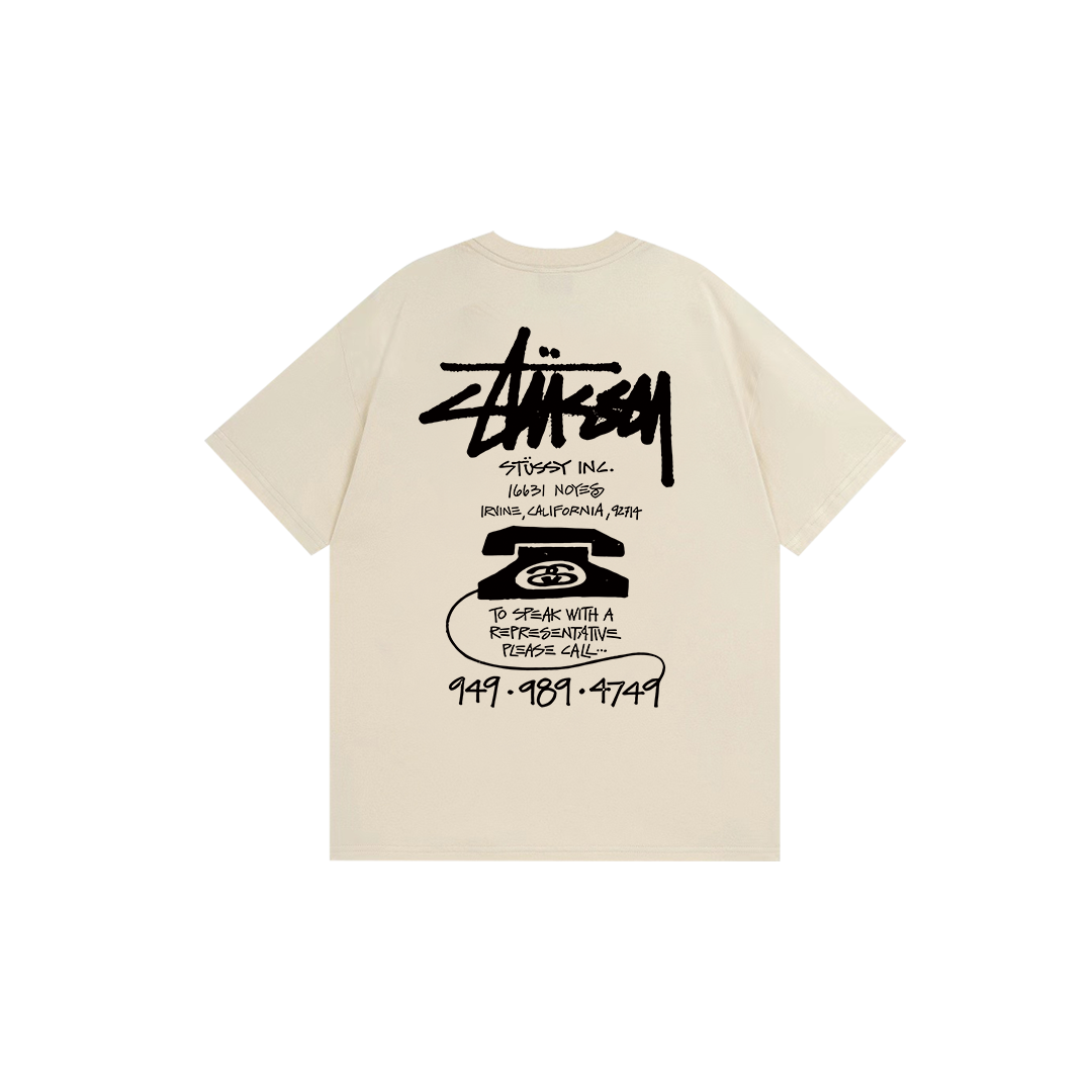 Telephone letter print T-shirt