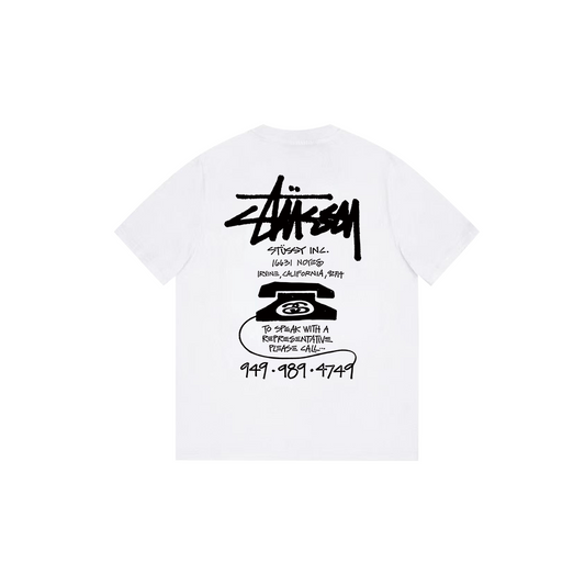 Telephone letter print T-shirt