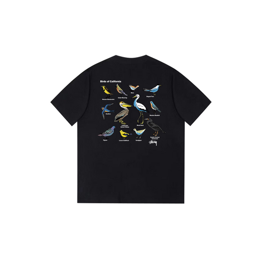 bird print T-shirt