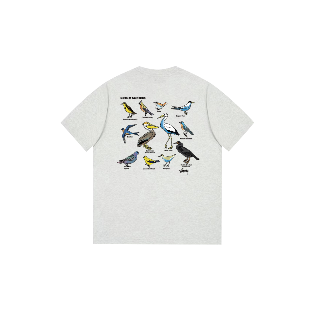 bird print T-shirt