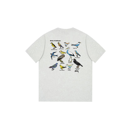 bird print T-shirt
