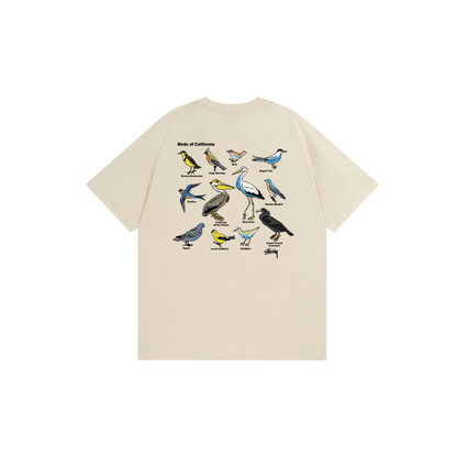 bird print T-shirt
