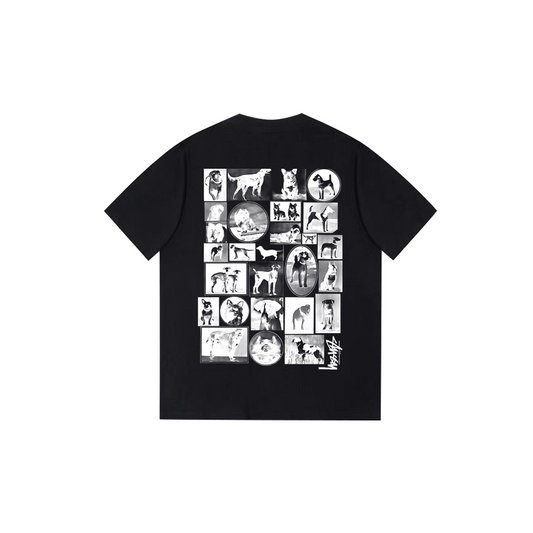 animal puzzle print T-shirt