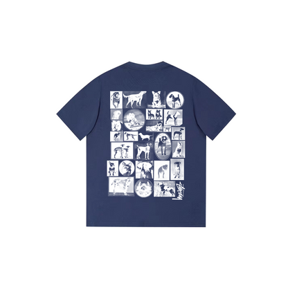 animal puzzle print T-shirt