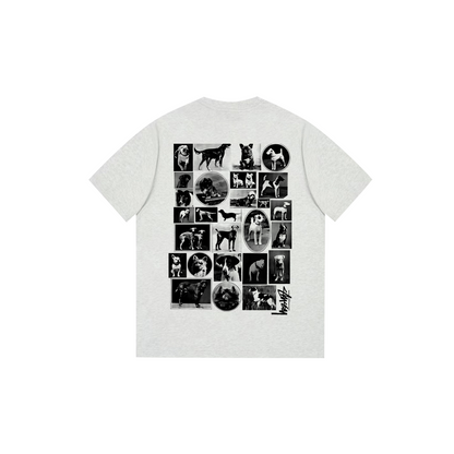 animal puzzle print T-shirt