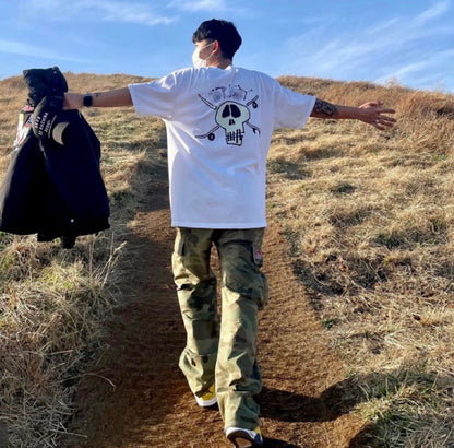 skull print T-shirt