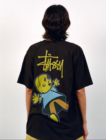 Doll print short-sleeved T-shirt