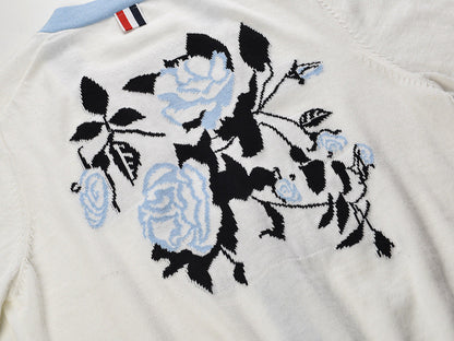 Women's Floral V-Neck Cardigan THOM TREND