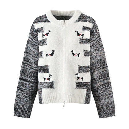 Women's Puppy Embroidered Cardigan THOM TREND