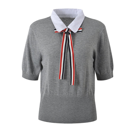 Women's Knitted Wool POLO Shirt THOM TREND