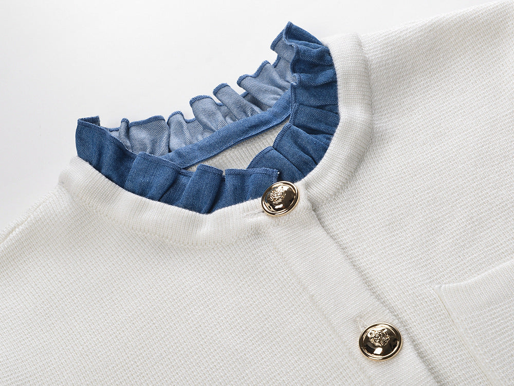 Women's crew neck sweater jacket THOM TREND