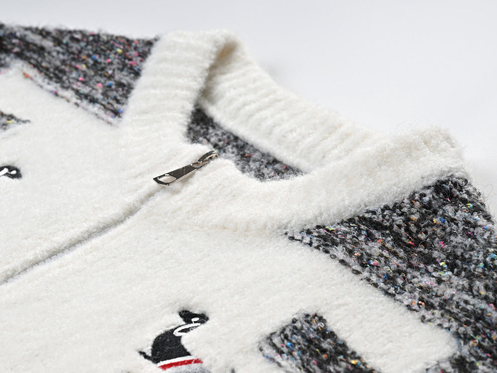 Women's Puppy Embroidered Cardigan THOM TREND