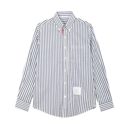 Blue and white patchwork shirt（副本） THOM TREND