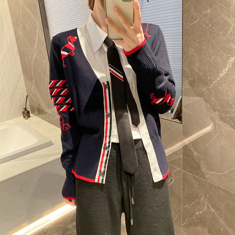 2025SS  Puppy jacquard cardigan THOM TREND