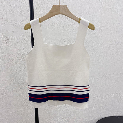 Women's vest knitted suit